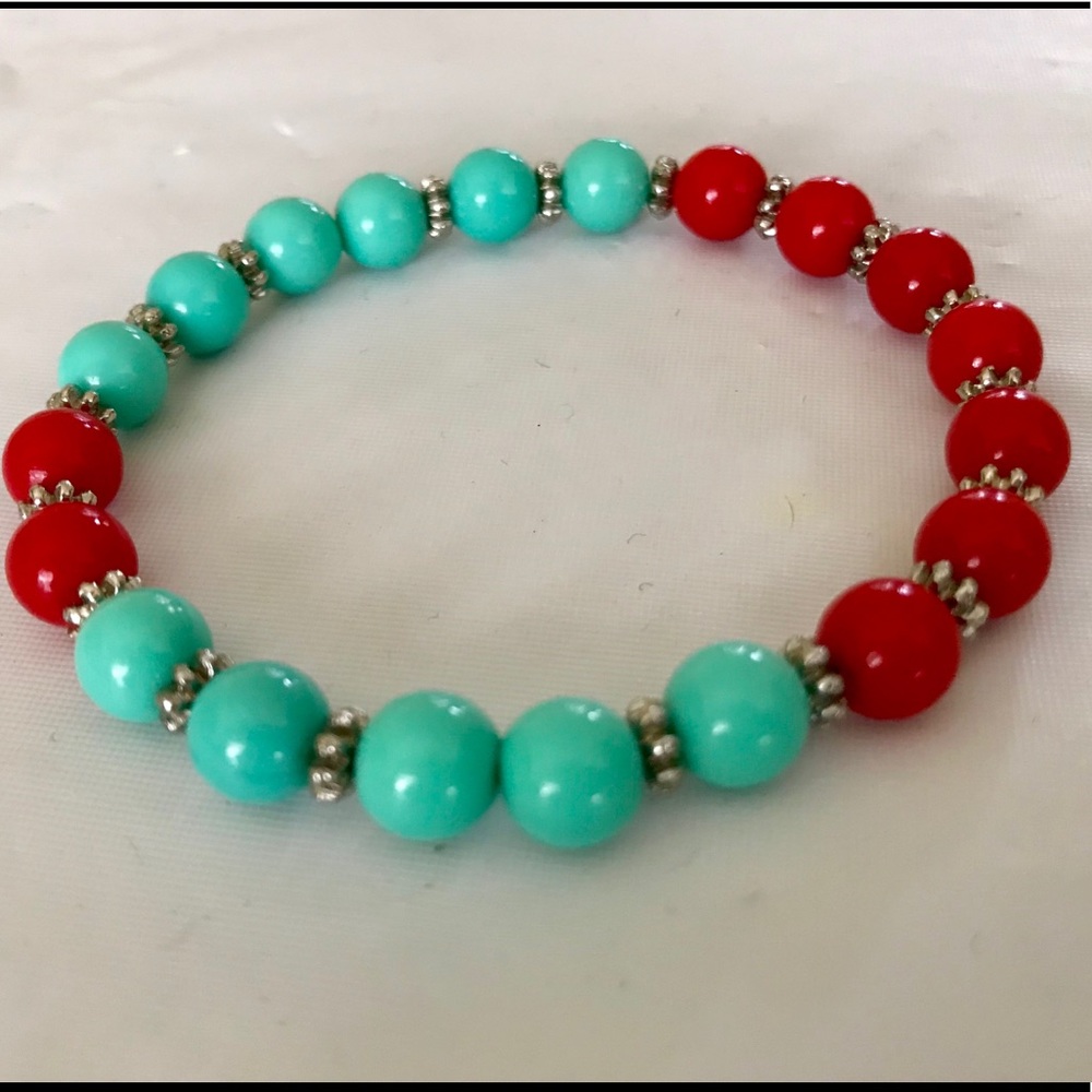 🌷 Ruby Jade & Turquoise Bracelet for Women